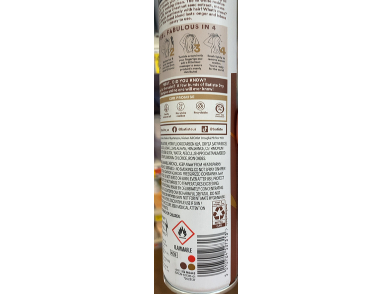 Batiste Dry Shampoo, Brunette, 5.71 fl oz/162 g