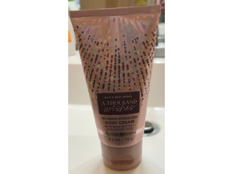 Bath & Body A Thousand Wishes Body Cream, Shea Butter + Hyaluronic Acid, 2.5 oz/70 g