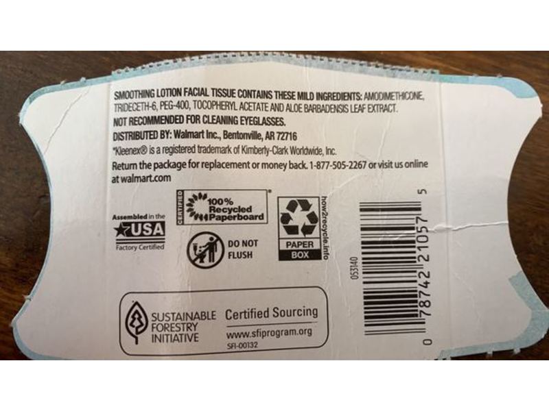 Great Value Soothing Lotion Facial Tissues, Aloe & Vitamin E, 120 Count