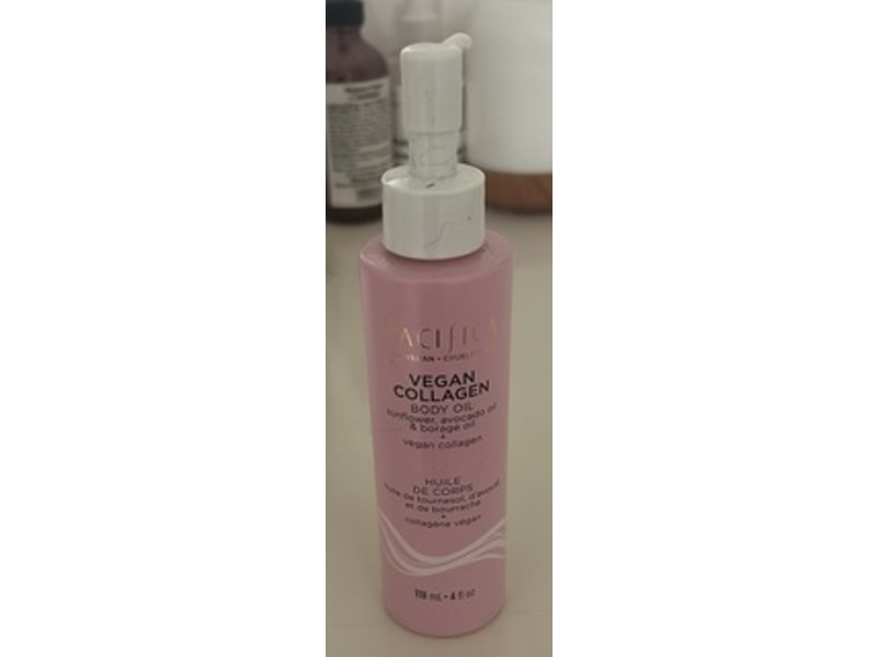 Pacifica Vegan Collagen Body Oil, Sunflower + Avocado Oil & Borage Oil, 4 fl oz/118 mL