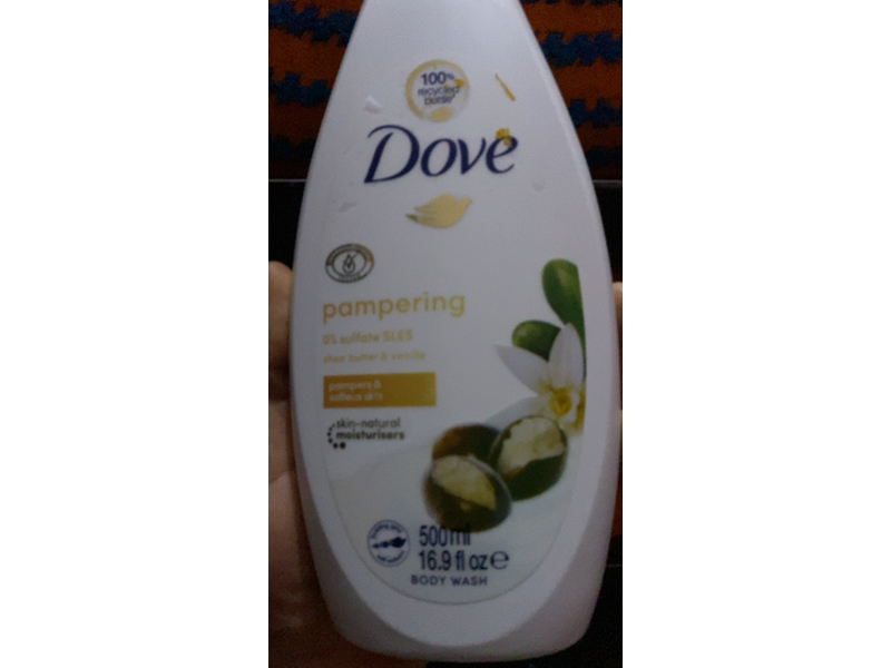 Dove Pampering Body Wash, Shea Butter & Vanilla, 16.9 fl oz/500 mL