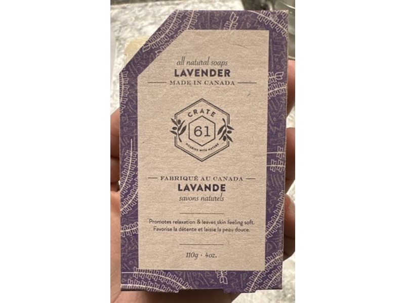 Crate 61 All Natural Soaps, Lavender, 4 oz/110 g