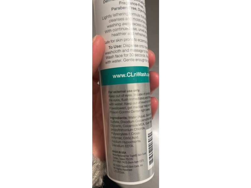Cln Moisture Balancing Facial Cleanser, 3.4 fl oz/100 mL