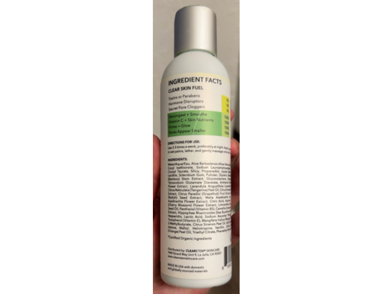 CLEARstem Vitamin Scrub, Vitamin C & B5 + Chamomile + Bamboo Pearls, 6.0 fl oz/180 mL