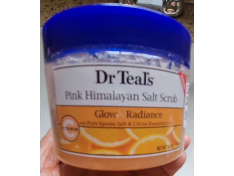 Dr Teal's Pink Himalayan Salt Scrub, Glow & Radiance, 16 oz/454 g