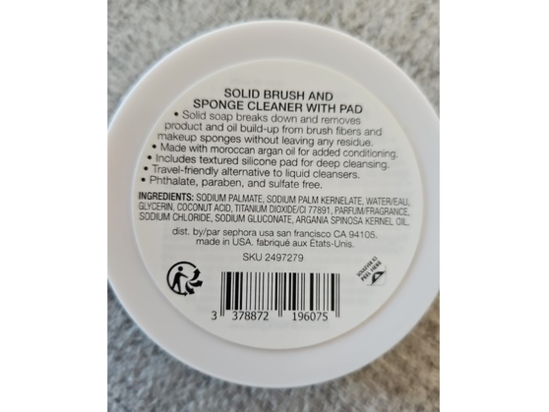 Sephora Solid Brush, Pad & Sponge Cleaner, 1.1 oz/31.1 g