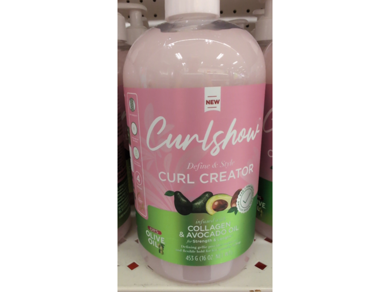 ORS Olive Oil Curlshow Curl Creator infused with Collagen & Avocado Oil, 16 oz/453 g