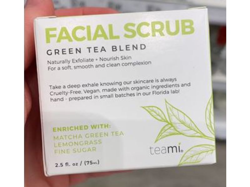 Teami Facial Scrub, Green Tea, 2.5 fl oz/75 mL