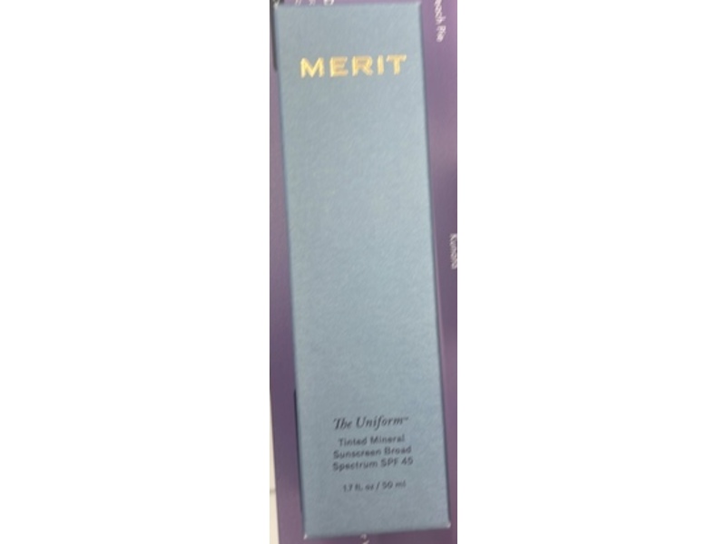 Merit The Uniform Tinted Mineral Sunscreen, 14 Medium Deep Neutral, SPF 45, 1.7 fl oz / 50 mL