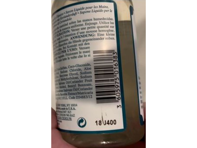 Kiehl's Since 1851 Liquid Hand Soap, Coriander, 6.8 fl oz/200 mL