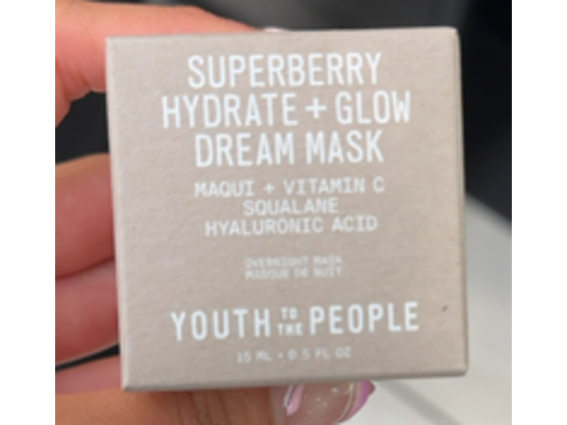 Youth To The People Hydrate + Glow Dream Mask, Superberry, 0.5 fl oz/15 mL