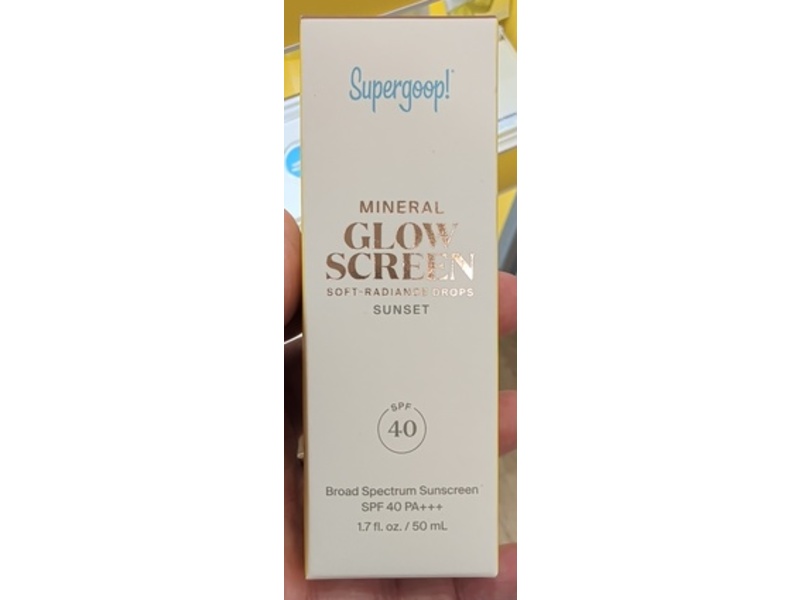 Supergoop! Mineral Glow Screen Soft-Radiance Drops, Sunset, SPF 40 PA+++, 1.7 fl oz/50 mL