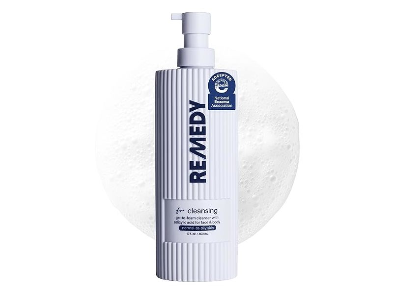 Remedy Gel-To-Foam Cleanser, Salicylic Acid, 12 fl oz/350 mL