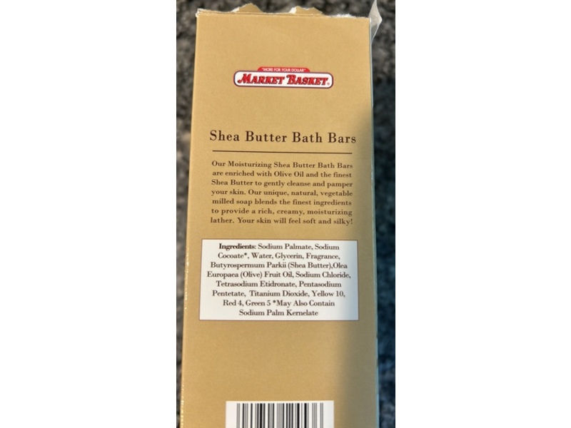 Market Basket Moisturizing Bath Bars, Shea Butter, 24 oz/680 g, 6 Count