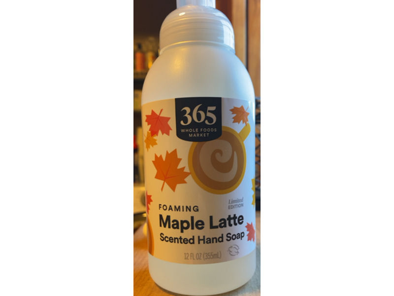 365 Whole Foods Foaming Market Hand Soap, Maple Latte, 12 fl oz/355 mL