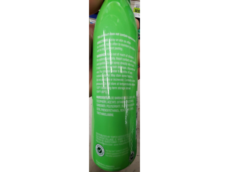TopCare After Sun Soothing Spray, Aloe Vera, 6.3 oz/178 g