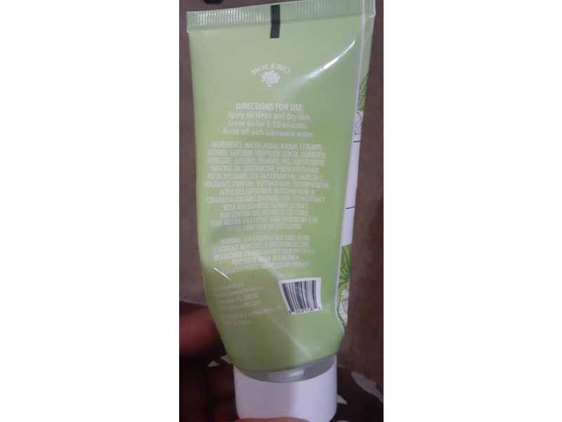 Bolero Clay Facial Mask, Bamboo+Rose Water, 3 fl oz/88.7 mL