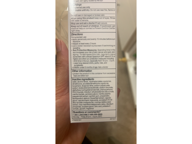 Lancome UV Expert Defense Aquagel Primer & Moisturizer, SPF 50+, 1.69 fl oz/50 mL