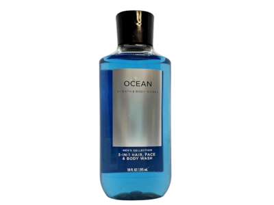 Bath & Body Works 3-In-1 Hair + Face & Body Wash, Ocean, 10 fl oz/295 mL