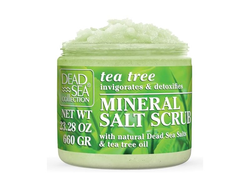 Dead Sea Collection Mineral Salt Scrub, Dead Sea Salts & Tea Tree Oil, 23.28 oz/660 g