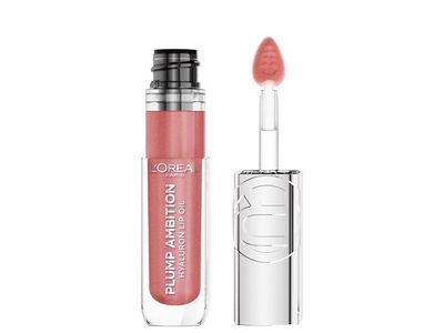 L'Oreal Paris Plump Ambition Hyaluron Lip Oil, Nude Macaron 650, 0.16 fl oz
