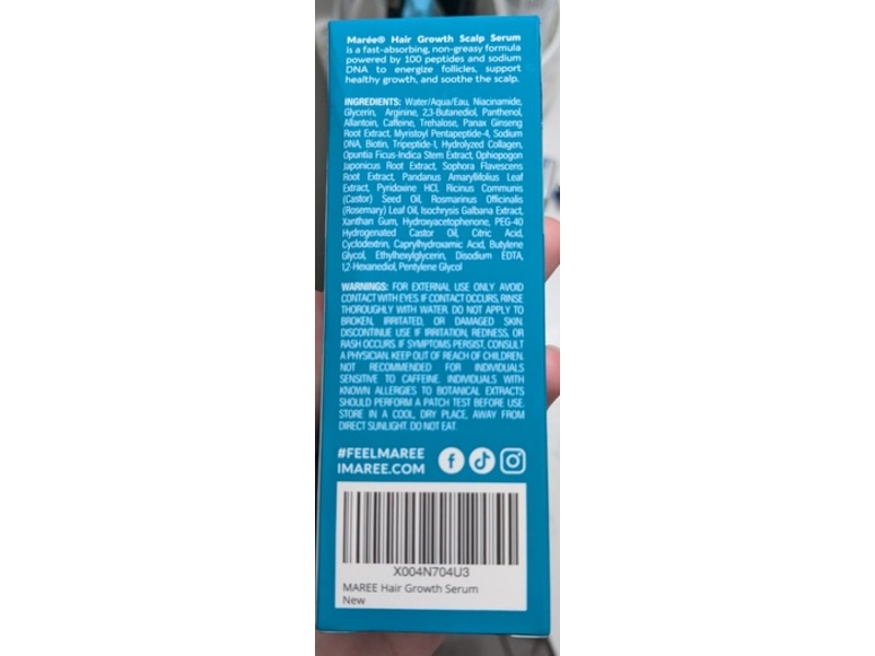 Maree Hair Growth Scalp Serum, 1.01 fl oz/30 mL