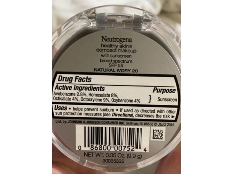 Neutrogena Healthy Skin Compact Makeup, Natural Ivory 20, Spf 55