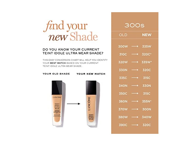 Lancome Teint Idole Ultra Wear Sunscreen, 325C, SPF 25, 1.0 fl oz/30 mL