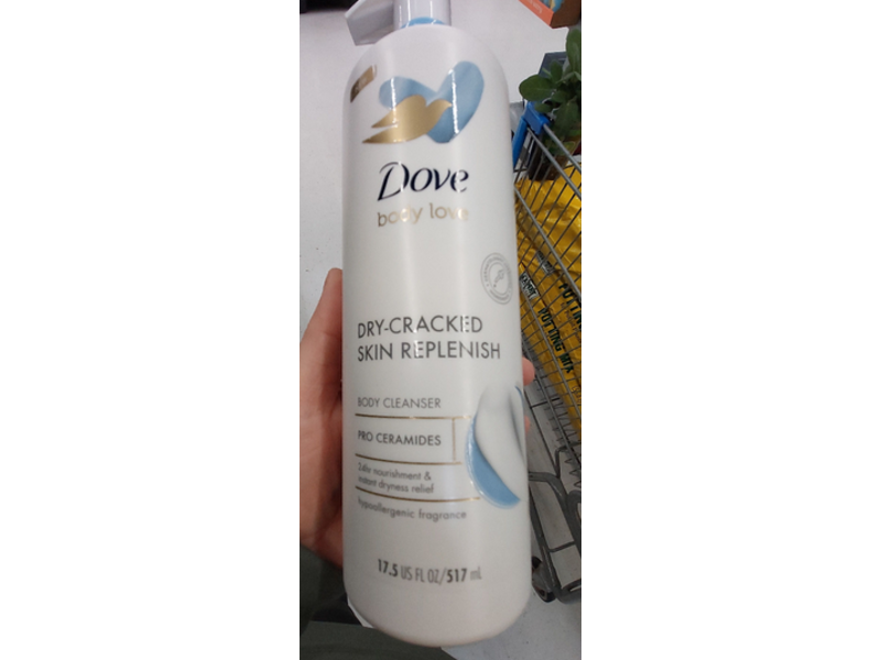 Dove Body Love Dry-Cracked Replenish Body Cleanser, 17.5 fl oz/517 mL