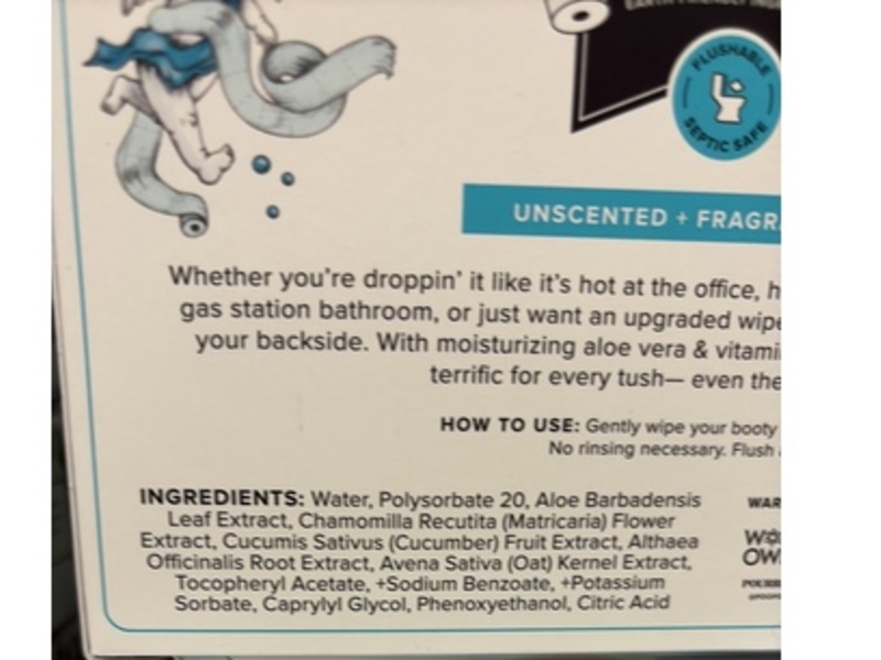 Poo~Pourri Flushable Wipes, Unscented, 50 Count