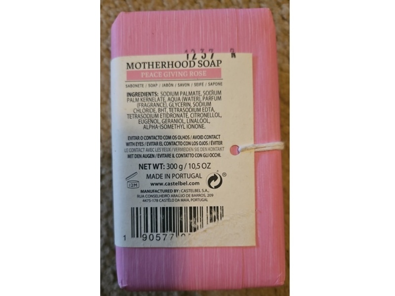 Castelbel Motherhood Soap, Peace Giving Rose, 10.5 oz/300 g