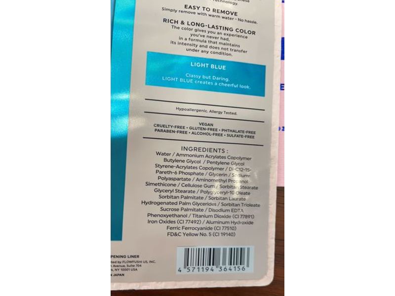 Uzu Eye Opening Liner Liquid Eyeliner, Light Blue, 0.019 fl oz/0.55 mL