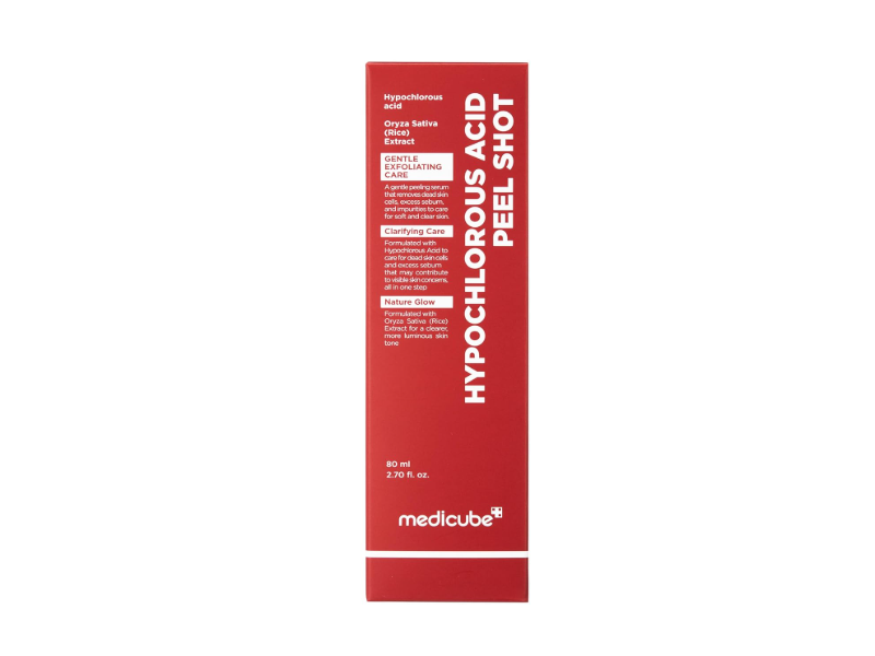Medicube Peel Shot Gentle Exfoliating Serum, Hypochlorous Acid + Rice Extract, 2.70 fl oz/80 mL