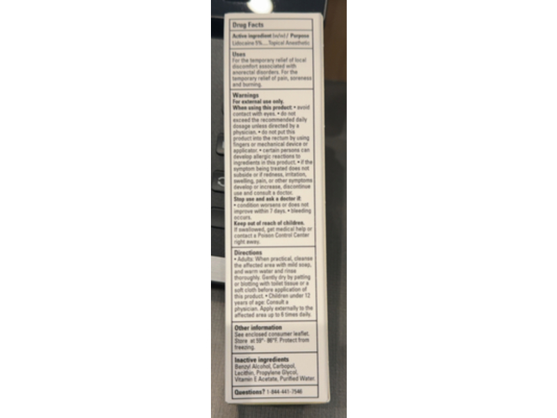 Zensa Numbing Cream, Lidocaine, 1 oz/30 g