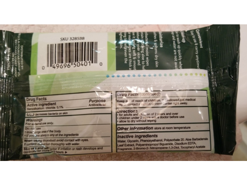 Thera Plus Antibacterial Wipe, Aloe + Vitamin E, 20 Count