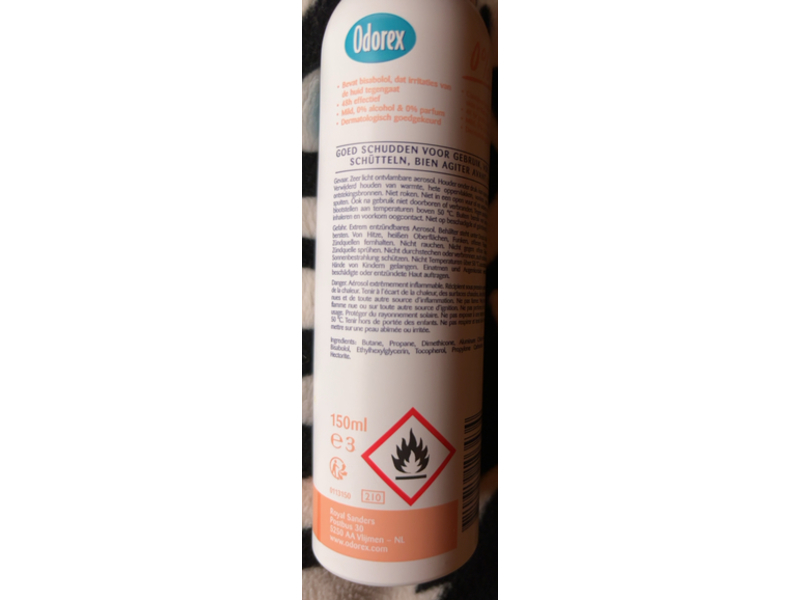 Odorex Deodorant, 0% Perfume, 150 mL