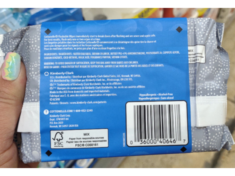 Cottonelle Flushable Cleansing Cloths, 84 sheets