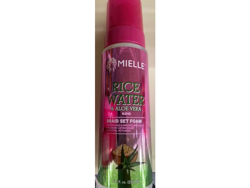 Mielle Braid Set Foam, Rice Water & Aloe Vera, 7.5 fl oz/222 mL