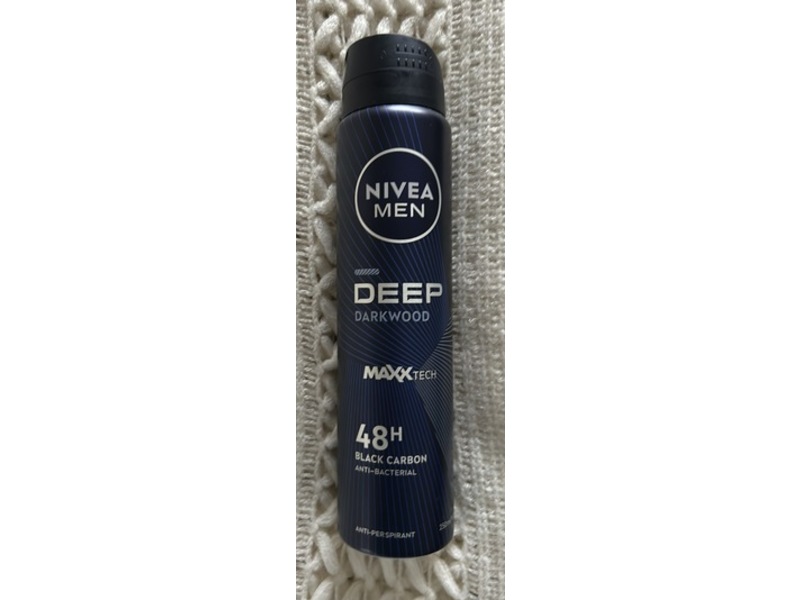 Nivea Men Anti-Bacterial Anti-Perspirant, Deep Darkwood, 250 mL