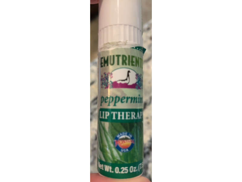 Montana Emu Ranch Emutrients Lip Therapy, Peppermint, 0.25 oz/7.5 g