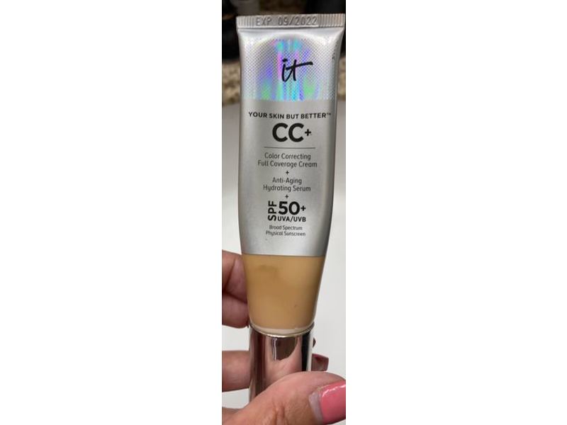 It Cosmetics Your Skin But Better CC+ Full Coverage Cream, SPF 50+, Neutral Medium, 1.08 fl oz/32 mL