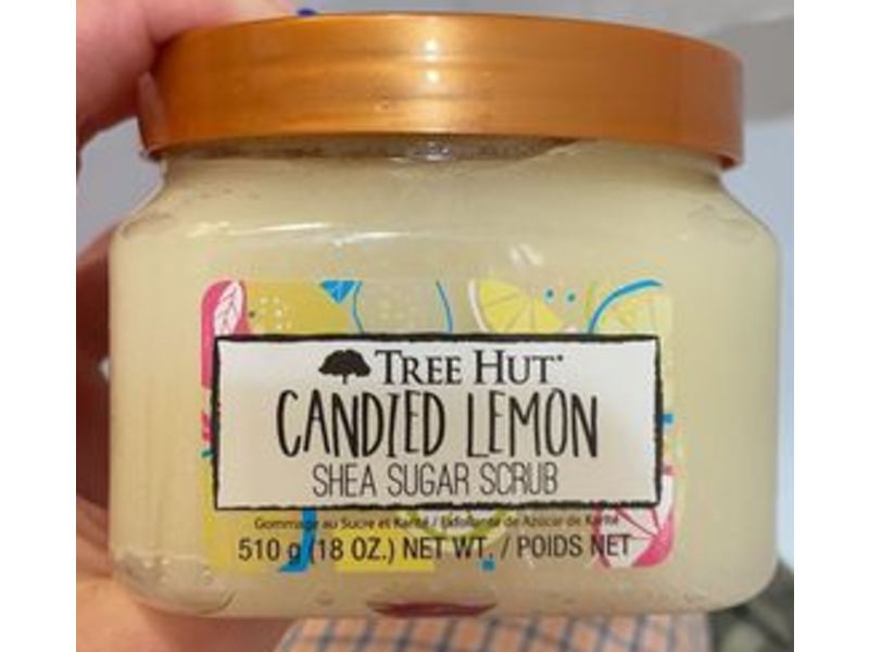 Tree Hut Candied Lemon Scrub, Shea Sugar,18 oz/510 g