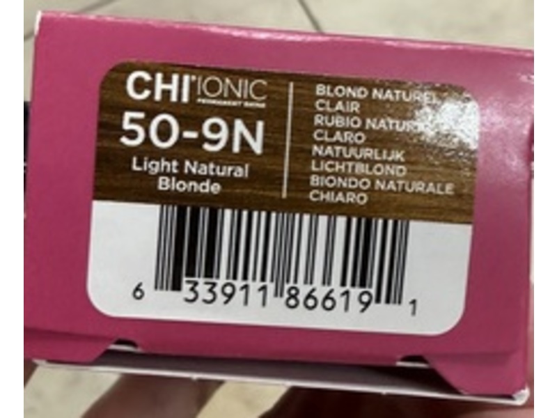 Chi 50-9N Medium Blonde Ionic Permanent Shine Ammonia-Free Cream Hair Color, 3 oz