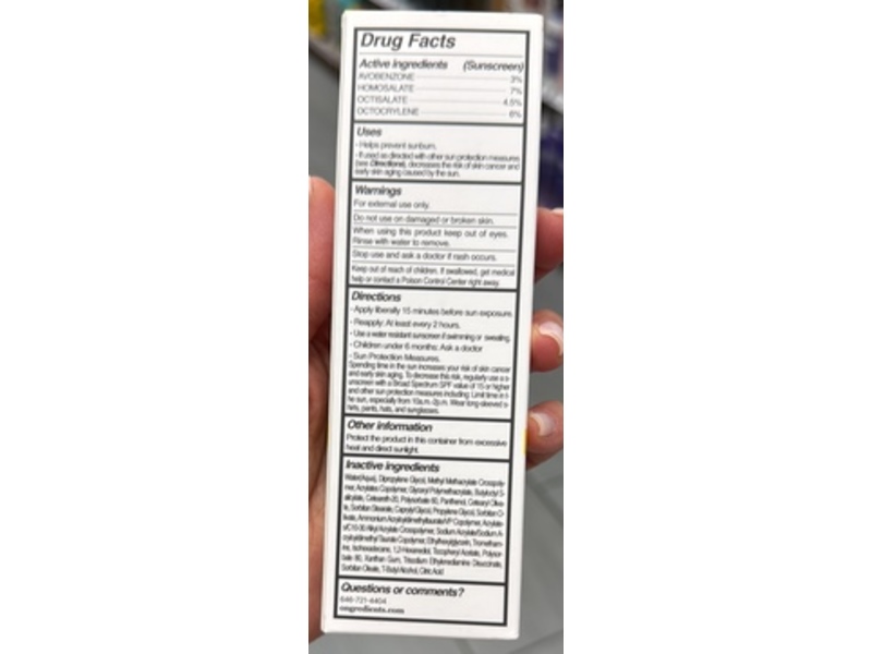 Ongredients Skin Barrier Moisture Sunscreen, SPF 50, Broad Spectrum, 1.7 fl oz/50 ml