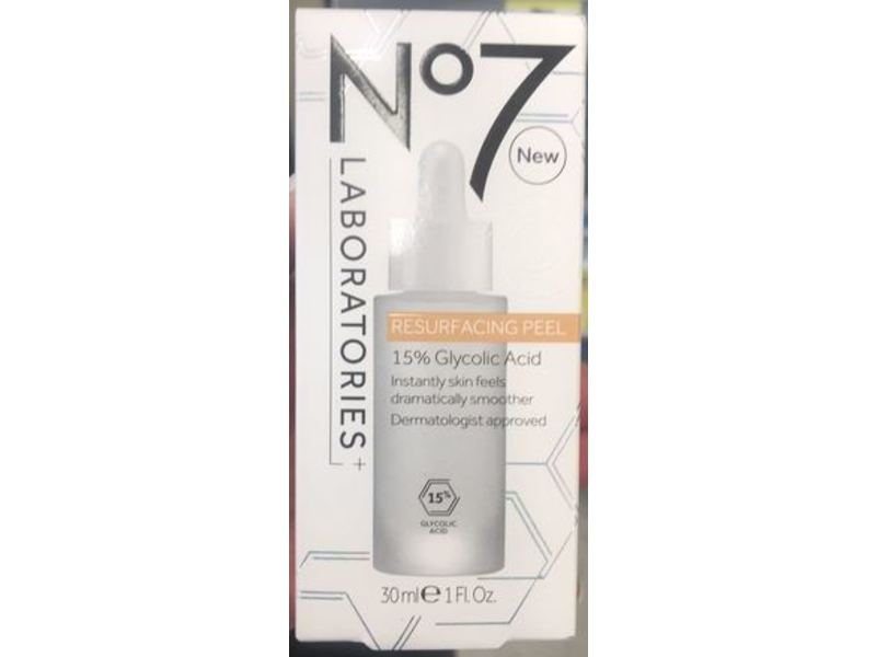 No 7 Laboratories Resurfacing Peel, Glycolic Acid, 1 fl oz/30 mL