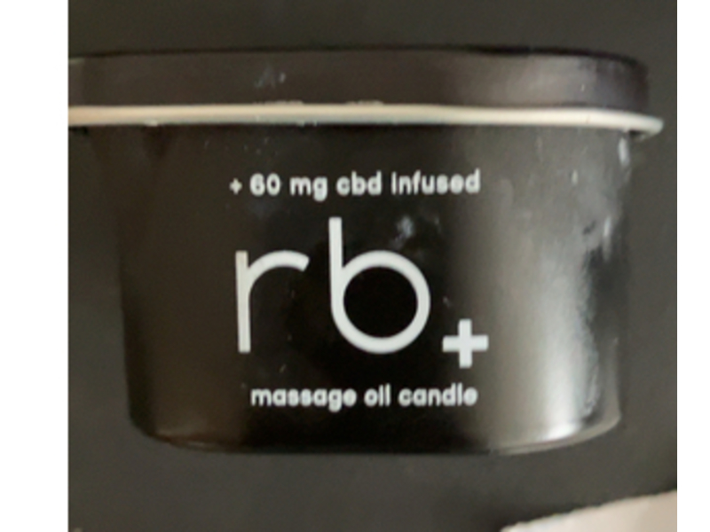 Errbshop Rb+ CBD Infused Massage Oil Candle, 3 oz
