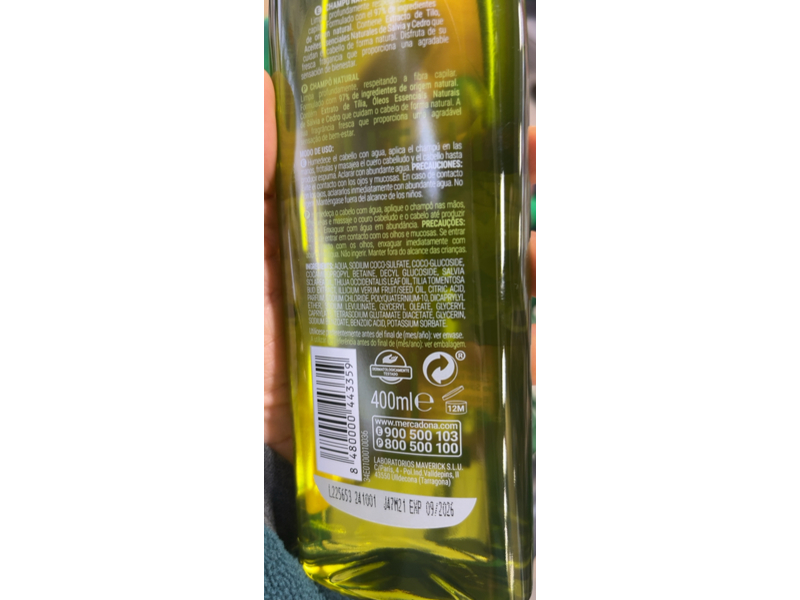 Deliplus Natural Shampoo, Linden, 400 mL