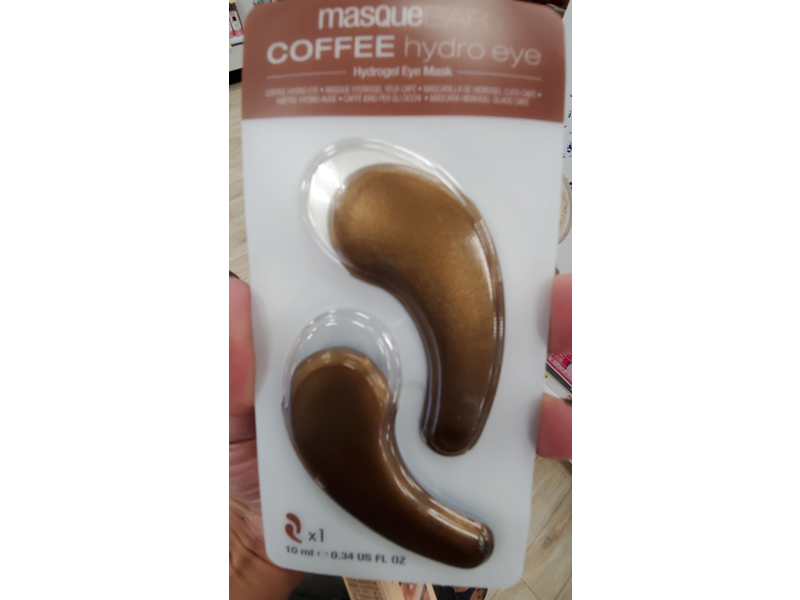 Masque Bar Hydro Eye Mask, Coffee, 0.34 fl oz/10 mL