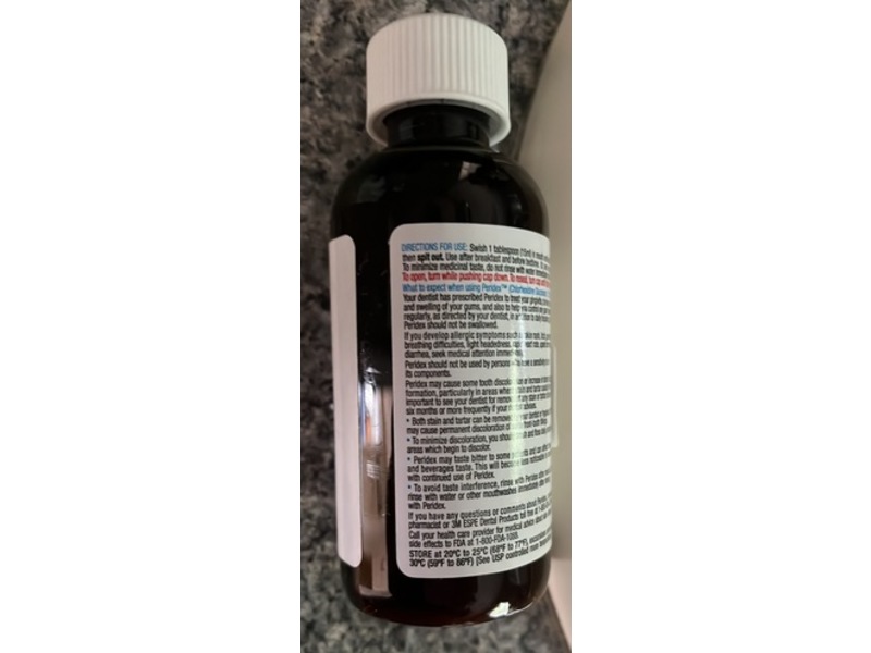 Peridex (Chorhexidine Gluconate 0.12%) Oral Rinse, 4 fl oz/118 mL