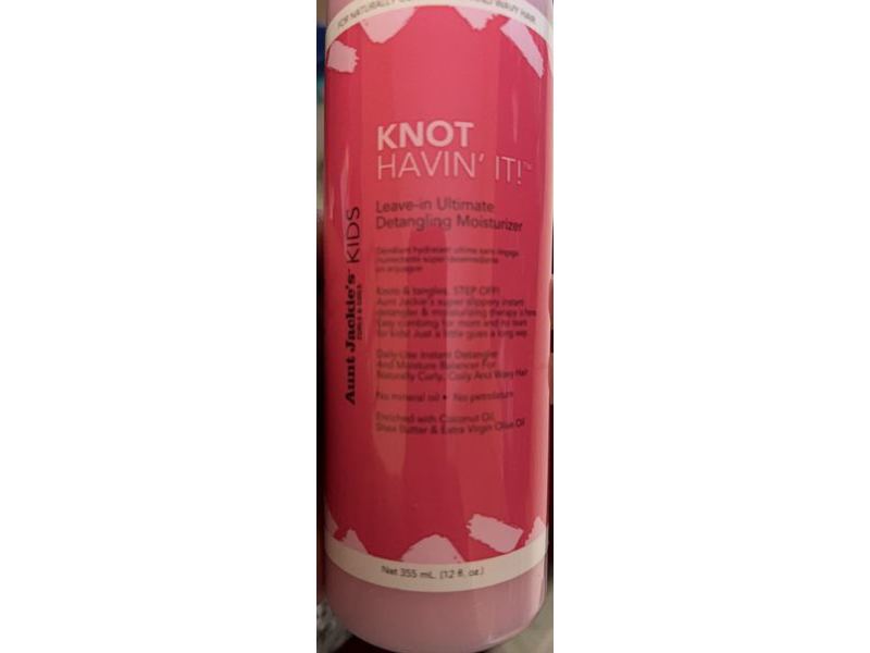 Aunt Jackie's Kids Knot Havin' It! Leave-In Ultimate Detangling Moisturizer, 12 oz/355 mL